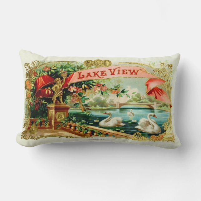 Vintager Zigarrenschachtel-Aufkleber Lendenkissen (Vorderseite)