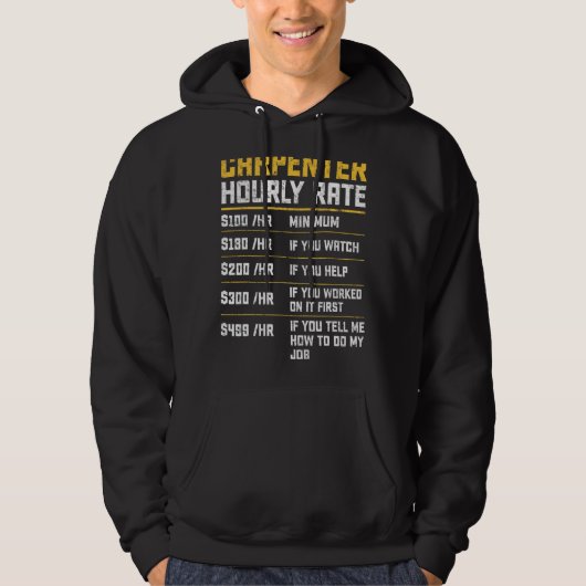 Vintager Zimmerwoodworker Hoodie (Vorderseite)