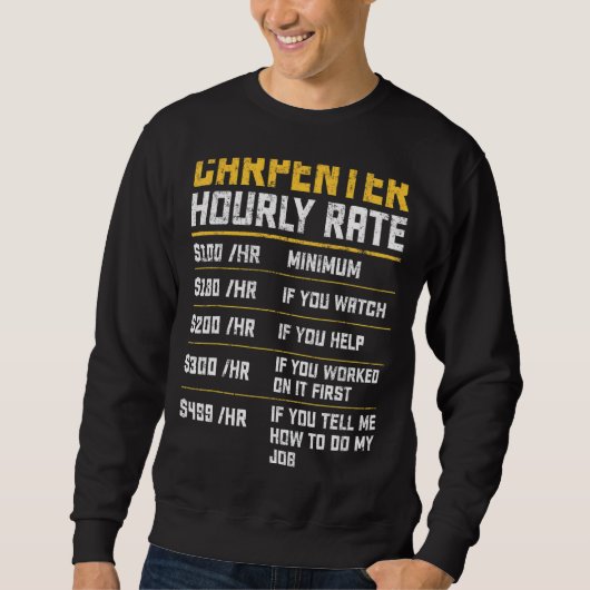 Vintager Zimmerwoodworker Sweatshirt (Vorderseite)
