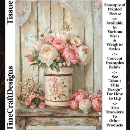 Vintager Zinn und rustikale Zwerge DA7 Dekoupage Seidenpapier