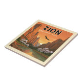 Vintager Zion-Nationalpark Fliese (Seite)