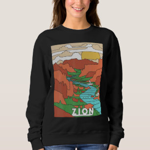 Vintager Zion Nationalpark I Hiked Angels Landung Sweatshirt