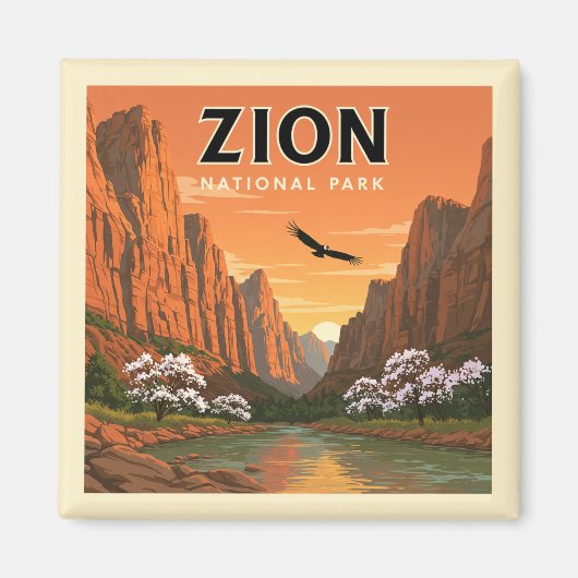 Vintager Zion-Nationalpark Magnet (Vorne)