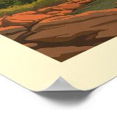 Vintager Zion-Nationalpark Poster (Ecke)