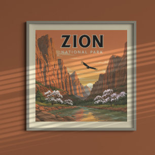 Vintager Zion-Nationalpark Poster