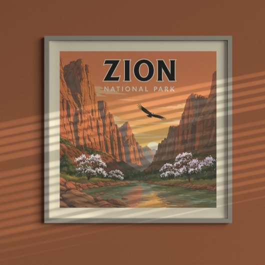 Vintager Zion-Nationalpark Poster