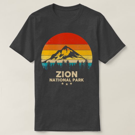 Vintager Zion Nationalpark Retro T-Shirt (Design vorne)