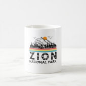 Vintager Zion Nationalpark-Retro Utah-Berg Kaffeetasse (Mittel)