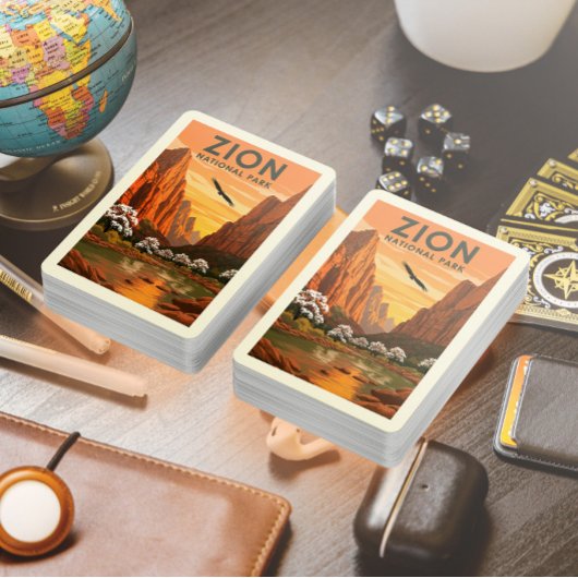 Vintager Zion-Nationalpark Spielkarten