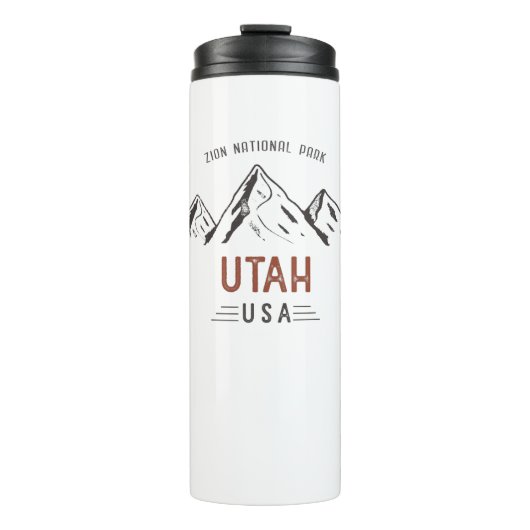 Vintager Zion-Nationalpark Thermosbecher (Vorderseite)