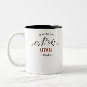 Vintager Zion-Nationalpark Zweifarbige Tasse
