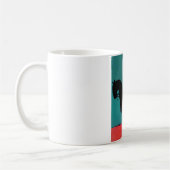 Vintager Zirkus-Ausführender mit einem schwarzen Kaffeetasse (Links)