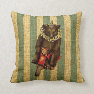 Vintager Zirkus betreffen Motorrad Kissen