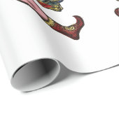 Vintager Zirkus Clown Jester Boy Paper Puppenkunst Geschenkpapier (Rolleneckpunkt)