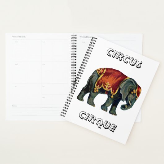 Vintager Zirkus darstellender Elefantenzirkus, Planer (Anzeige)