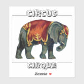 Vintager Zirkus darstellender Elefantenzirkus, Pos Aufkleber (Blatt)