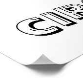 Vintager Zirkus darstellender Zebra Poster (Ecke)