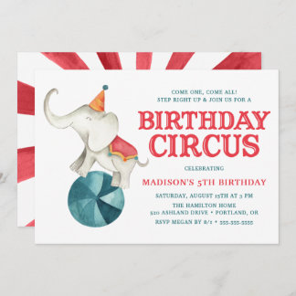 Vintager Zirkus | Einladung zur Geburtstagspartei
