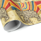 Vintager Zirkus-Elefant-große Spitze Geschenkpapier (Rolleneckpunkt)