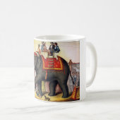 Vintager Zirkus-Elefant Kaffeetasse (VorderseiteRechts)