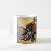 Vintager Zirkus-Elefant Kaffeetasse (Vorderseite Links)