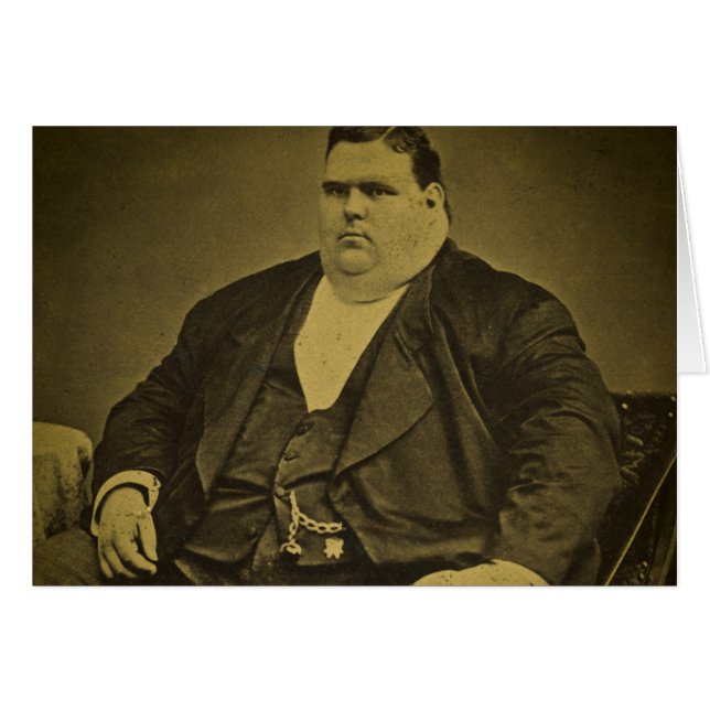 Vintager Zirkus-Freaksideshow-Fett-Mann (Vorderseite (Horizontal))