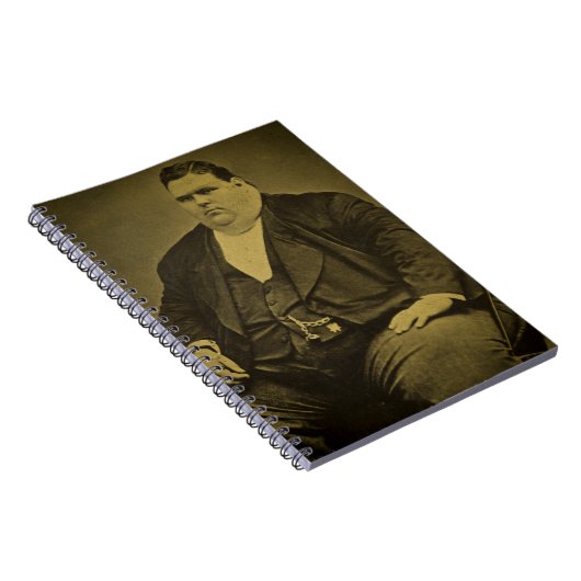 Vintager Zirkus-Freaksideshow-Fett-Mann Notizblock (Rechte Seite)