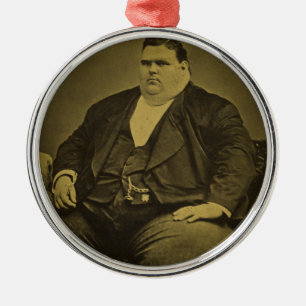 Vintager Zirkus-Freaksideshow-Fett-Mann Ornament Aus Metall