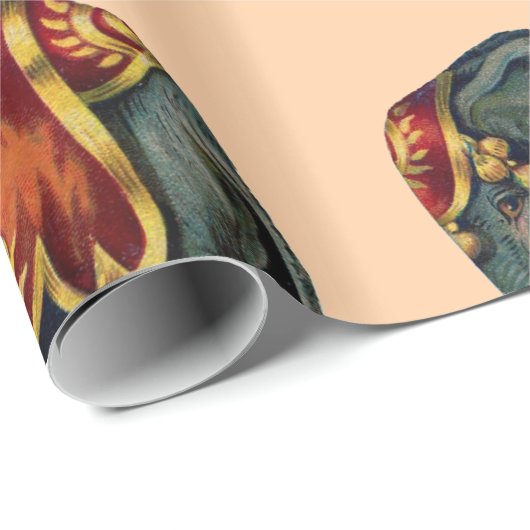 Vintager Zirkus Geschenkpapier (Rolleneckpunkt)