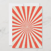 Vintager Zirkus-Karneval Geburtstag Einladung (Rückseite)