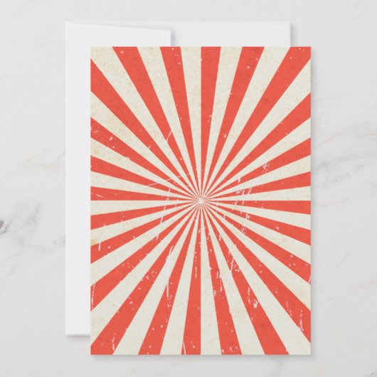 Vintager Zirkus-Karneval Geburtstag Einladung (Rückseite)