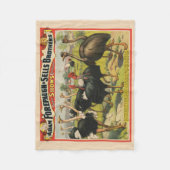 Vintager Zirkus mit Straußen und großen Vögeln. Fleecedecke (Vorderseite)