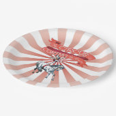 Vintager Zirkus-Papierplatte Pappteller (Schrägansicht)