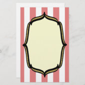 Vintager Zirkus-personalisiertes Briefpapier (Vorne/Hinten)
