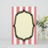 Vintager Zirkus-personalisiertes Briefpapier (Stehend Vorderseite)