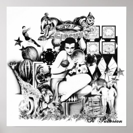 Vintager Zirkus Poster (Vorne)