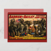 Vintager Zirkus Postkarte (Vorne/Hinten)