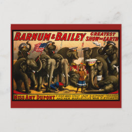 Vintager Zirkus Postkarte