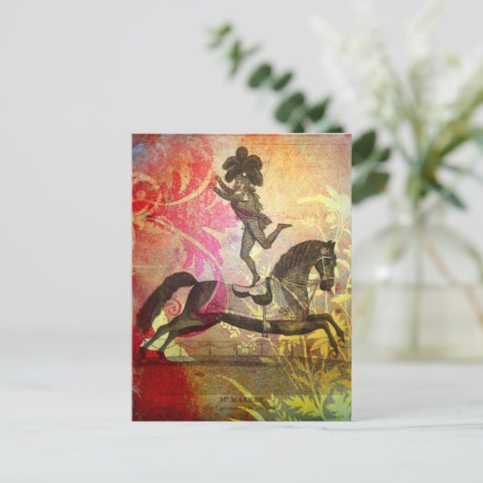 Vintager Zirkus Postkarte (Stehend Vorderseite)