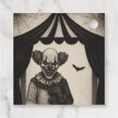 Vintager Zirkus | Spuk Karnevalthema Halloween Geschenkanhänger (Rückseite)