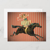 Vintager Zirkusakrobat, der auf einer Postkarte re (Vorne/Hinten)