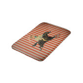 Vintager Zirkusakrobat und Pferdebadematte Badematte (Schrägansicht)