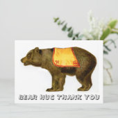 Vintager Zirkusbär darstellend Dankeskarte (Stehend Vorderseite)