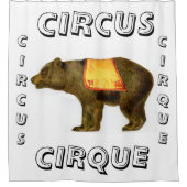 Vintager Zirkusbär darstellend Duschvorhang (Vorderseite)