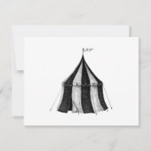 Vintager Zirkusbär darstellend Mitteilungskarte (Rückseite)