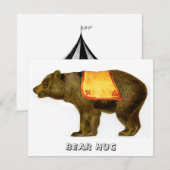 Vintager Zirkusbär darstellend Mitteilungskarte (Vorne/Hinten)