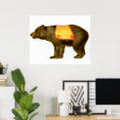 Vintager Zirkusbär darstellend Poster (Heimbüro)