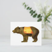 Vintager Zirkusbär darstellend Postkarte (Stehend Vorderseite)