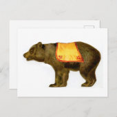 Vintager Zirkusbär darstellend Postkarte (Vorne/Hinten)