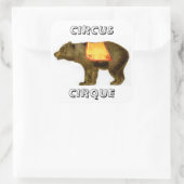 Vintager Zirkusbär darstellend Quadratischer Aufkleber (Tasche)